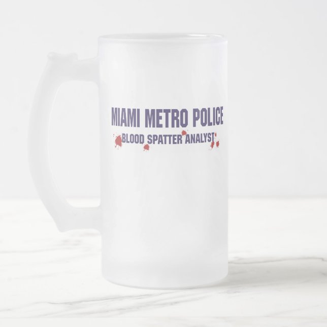 Caneca de cerveja da POLÍCIA do METRO de MIAMI (Esquerda)