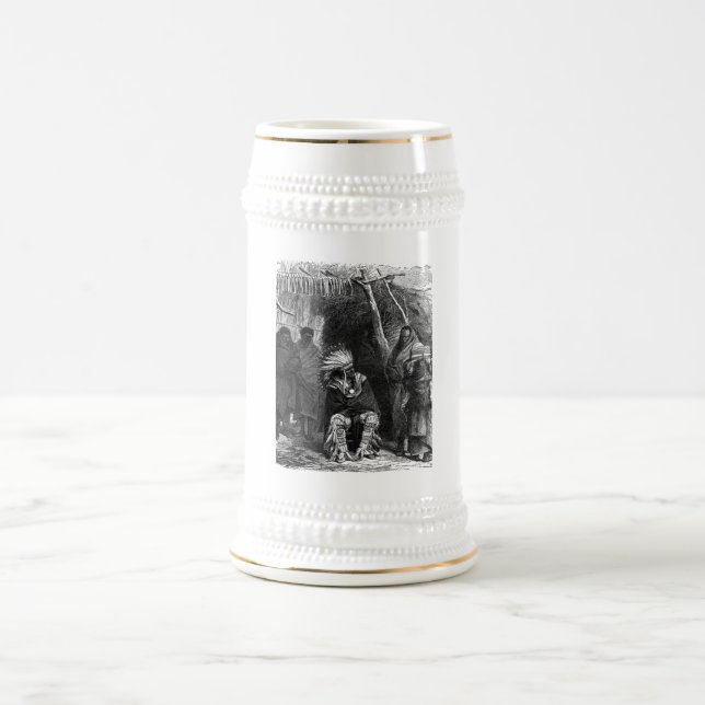 Caneca de cerveja da tribo indiana (Centro)