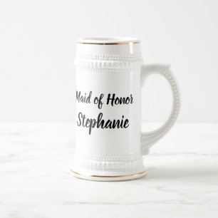 Caneca De Cerveja Dama de Honra Presentes Elegantes Bodas Escrito