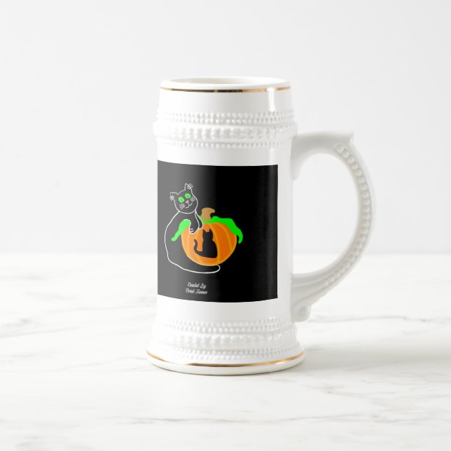 Caneca de cerveja de abóbora de gato preto (Direita)