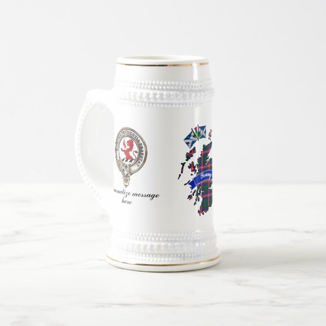 Caneca de cerveja de celebração de emblema e tarta (Frente Esquerda)