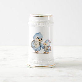Caneca de Cerveja de Cerâmica Irmãos Pássaro Azul