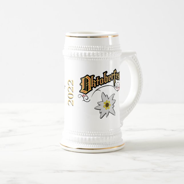 Caneca de cerveja de Cerâmica Oktoberfest (Frente Esquerda)