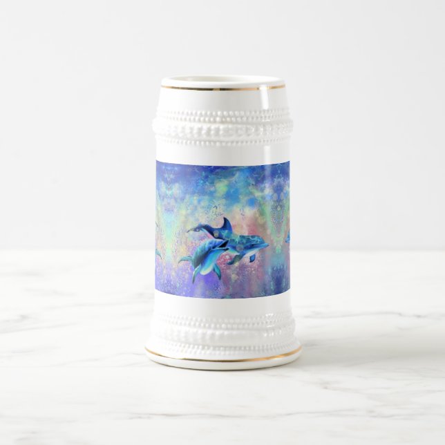 Caneca de cerveja de cerveja de golfinho casal (Centro)