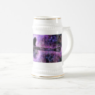 Caneca de cerveja de cerveja para música guitarra