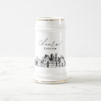 Caneca de cerveja de Cerveja Skyline do Dallas Gif