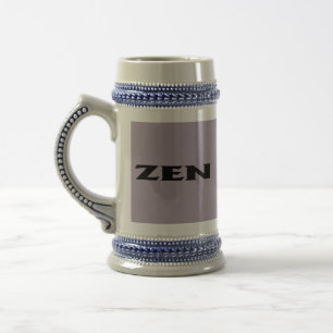 Caneca de cerveja de cinza preto Zen