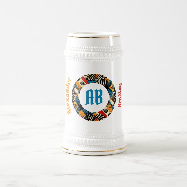 Caneca de cerveja de Fusão Tribal Africana (Centro)