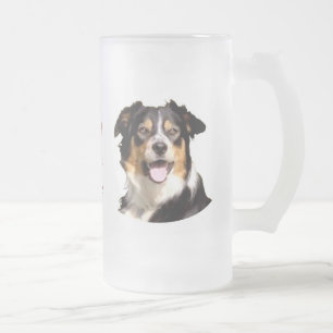 Caneca de cerveja de Galês border collie