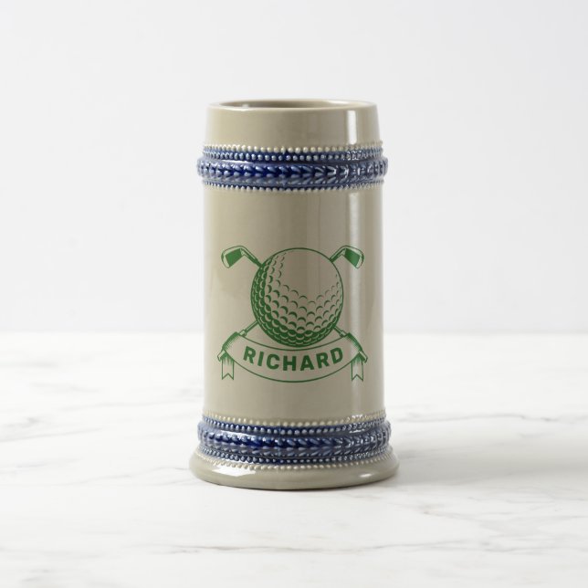 Caneca de Cerveja de Golfe | Presente de Bola e Ta (Centro)