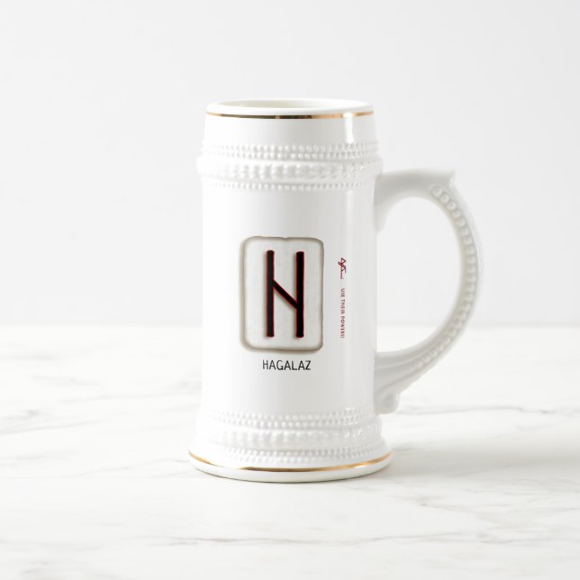 Caneca de cerveja de Hagalaz RuneStone (Direita)