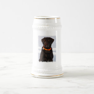 Caneca de cerveja de Labrador do chocolate