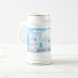 Caneca de cerveja de Natal Feliz e Feliz