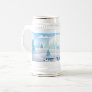 Caneca de cerveja de Natal Feliz e Feliz