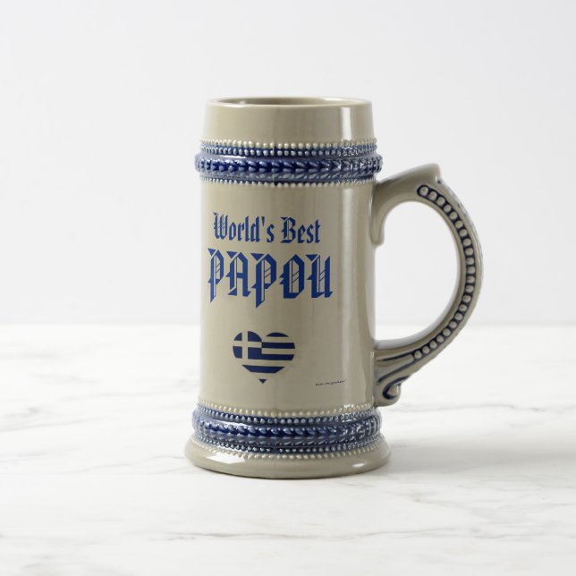 Caneca de cerveja de Papou - o melhor Papou do (Direita)