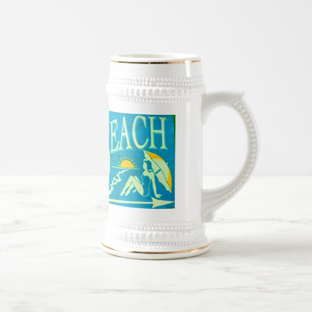 caneca de cerveja de placa de praia (Direita)
