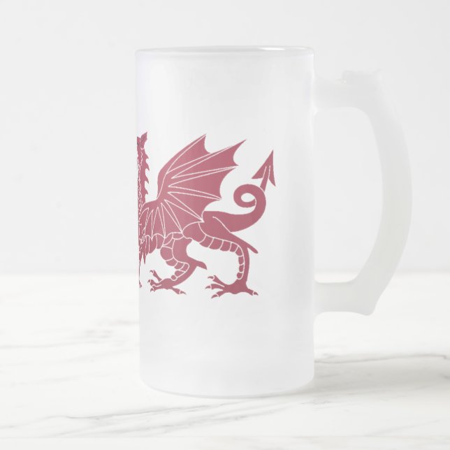 Caneca de cerveja de vidro do dragão medieval (Direita)