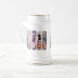 Caneca De Cerveja Decoração de bruxa, Halloween assustador