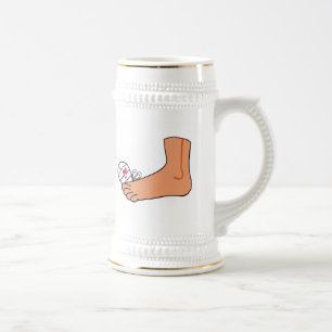Caneca De Cerveja Dedo do pé quebrado Foot-2
