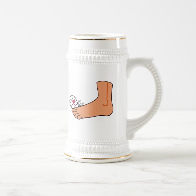 Caneca De Cerveja Dedo do pé quebrado Foot-2 (Direita)