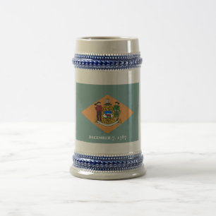 Caneca De Cerveja Delaware O Diamante Bandeira do Estado dos EUA
