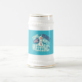 Caneca De Cerveja Desenho de boneco de neve 