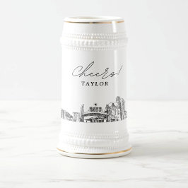 Caneca De Cerveja Desenho Personalizado do Gift Reno Skyline