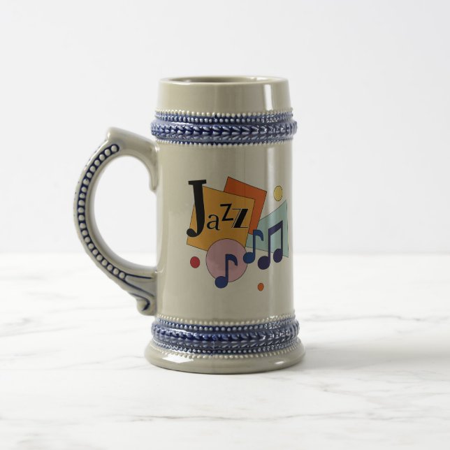Caneca De Cerveja Design de Arte Moderna Colorida Jazz (Esquerda)