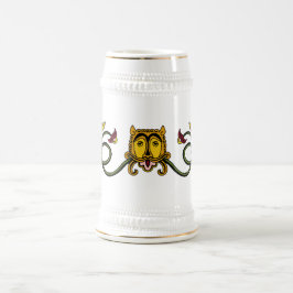 Caneca De Cerveja Design de Leão Medieval