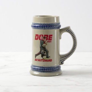 Caneca De Cerveja Design de Schutzhund dos esportes de Dobe