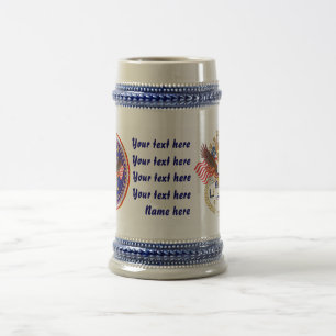 Caneca De Cerveja Design diferente do Patriótico-Veterano 2