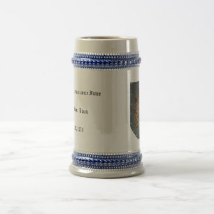 Caneca De Cerveja Design medieval do leão do protetor do metal