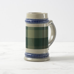 Caneca De Cerveja Design Xadrez Gingham Verde