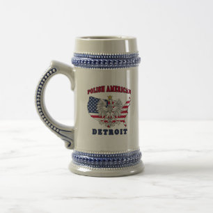 Caneca De Cerveja Detroit Michigan Polska