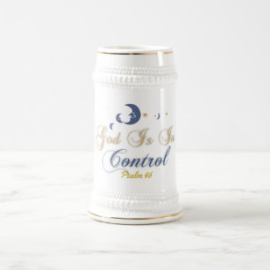 Caneca De Cerveja Deus Está No Controle Do Salmo 46 Mug