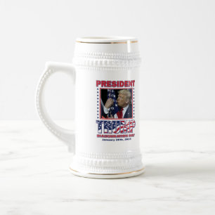 Caneca De Cerveja Dia da Inauguração do Presidente Trump 2025