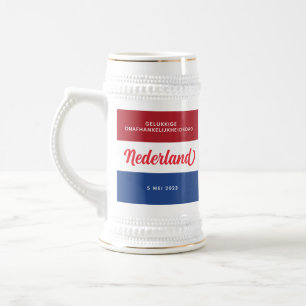 Caneca De Cerveja Dia da Independência Holandesa Bandeira Nacional