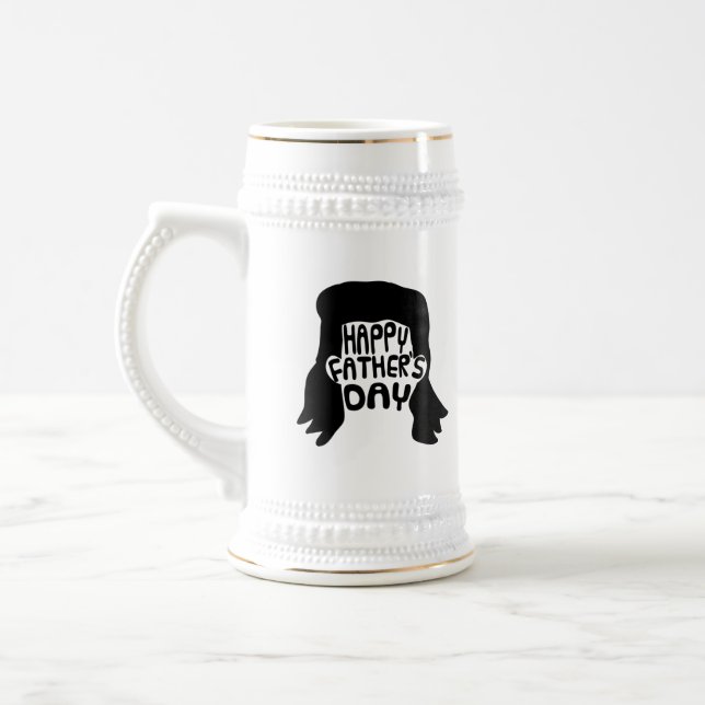 Caneca De Cerveja Dia de os pais Feliz Engraçado Mullet (Esquerda)