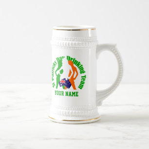 Caneca De Cerveja Dia de São Patrício de raparigas australianas irla