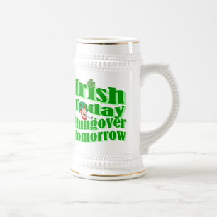 Caneca De Cerveja Dia de São Patrício irlandês engraçado