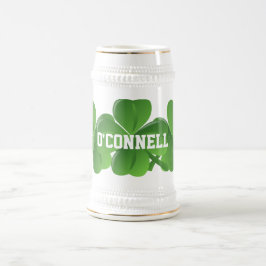 Caneca De Cerveja Dia de São Patrício Irlandês Personalizado