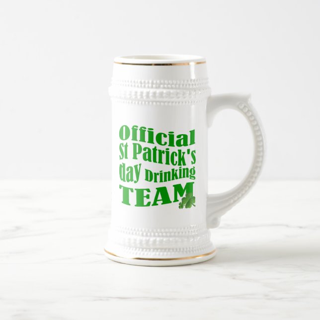 Caneca De Cerveja Dia de São Patrício Irlandês Personalizado (Direita)