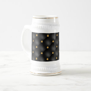Caneca De Cerveja Diamante Dourado Preto Tufado