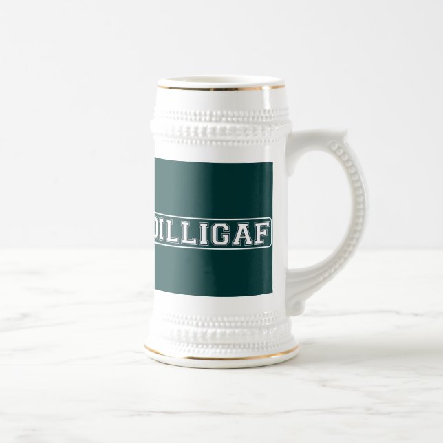 Caneca De Cerveja DILLIGAF - Engraçado, rude "faço eu olho como eu (Direita)