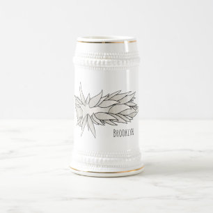 Caneca De Cerveja Dirona albolineata nudibranch ilustração