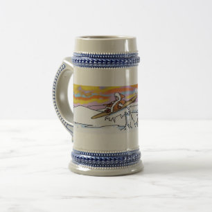 caneca de cerveja do Alasca surf