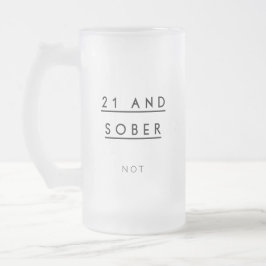Caneca de cerveja do aniversário de 21 anos