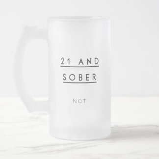 Caneca de cerveja do aniversário de 21 anos