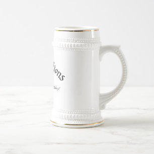 caneca de cerveja do aniversário do 80
