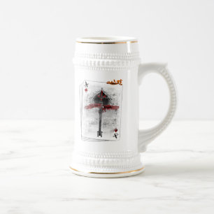 caneca de cerveja do ás de espada